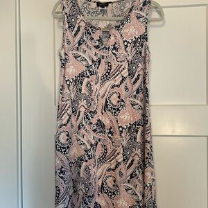 Paisley Print Sleeveless Dress
